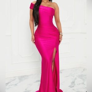 One Shoulder Maxi Dress